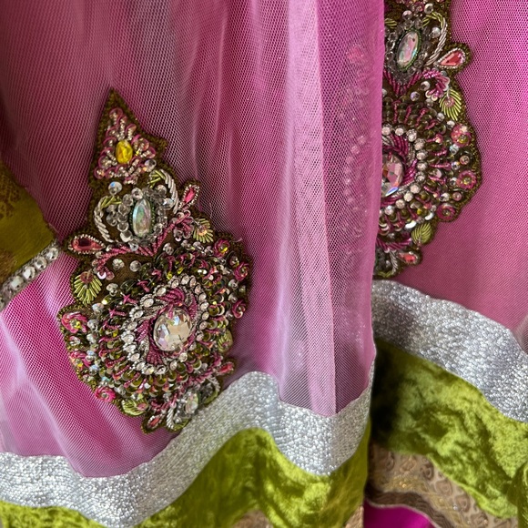 Indian Pakistani designer salwar dupatta and palazzo pants size 46 - Picture 6 of 6